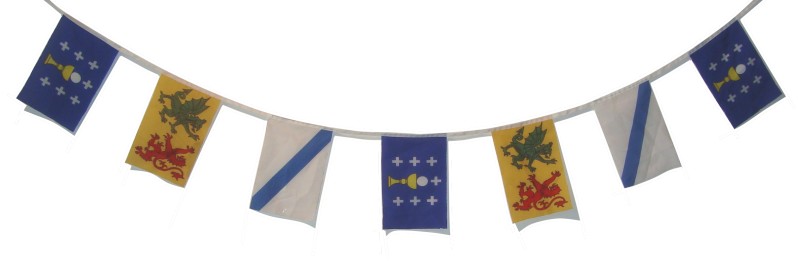 Guirnalda Banderines Históricos de Galicia