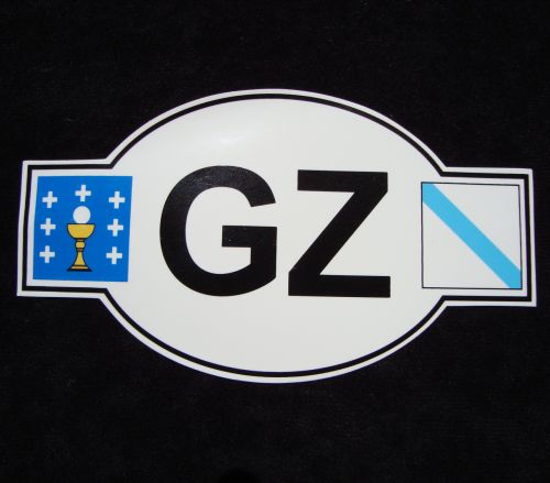 Pegatina GZ con banderas gallegas